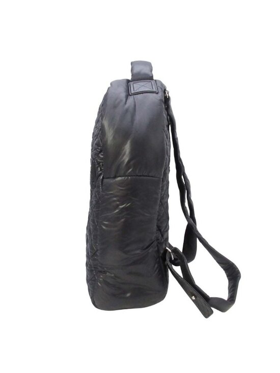 Chanel CC Logo Quilted Backpack Purse Black main image 4